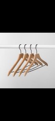 25 hangers – Wood Suit Hangers Natural – Brightroom™: Non-Slip Wooden Hangers