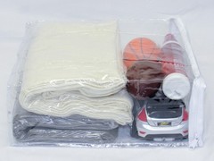 10-Pack Heavy Duty Vinyl Zippered Closet Square Storage Bags Clear 9″ x 11″ x 4″