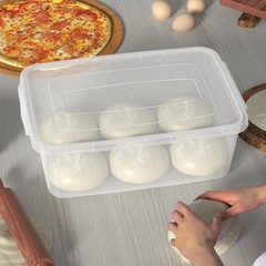 Oymlclivisa 16 Quart Clear Storage Bins, Dough Proofing Container, Clear Pizz…