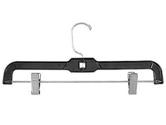 14 inch Swivel Black Plastic Adjustable clips Skirt and Pants 20 Hangers