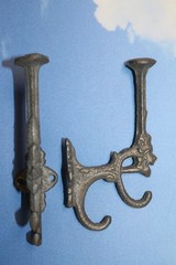 2-Large TRIPLE WALL HOOKS,Raw Unfinshed,Lion Accent,Country Decor,Gifts, H-10