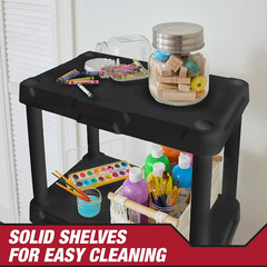 Hyper Tough Plastic Storage Shelf Garage Organizer Rack Unit Heavy Duty Home
