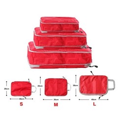 Compression Packing Cubes Travel Organizer Bags Waterproof Luggage Storage Set