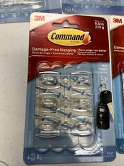 Command Damage Free Hanging Mini Hooks Clear 17006CLR- 6 Count