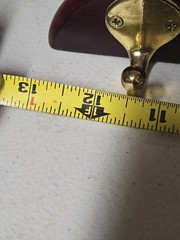 Cherry Wood & Brass Peg Tie & Belt Jewelry Organizer Hanger