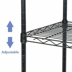 5-Tier Shelves Wire Unit Rack Storage Rolling with 4 Wheel Casters Indoor