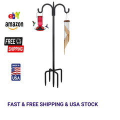 Heavy Duty Shepherds Hook 76 Inch Alloy Steel Double Hooks Adjustable Garden