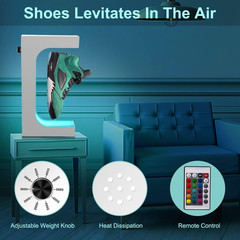 Levitating Shoe Display Stand with 360° Rotation & LED Lights – Premium Gift