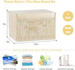 Decorative Storage Boxes with Lid Luxury Metallic Fabric Storage Bins