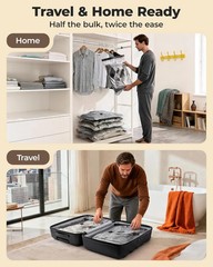 Space Saver Travel Vacuum Bags 12 Pack with Wireless Pump Set for Suitcase Home
