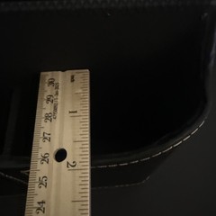 Heavy Black Faux Leather Spinning Remote Control Holder/Desk Organizer