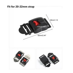 Helmet Quick Release Buckle For 20-22mm Chin Strap 2pcs