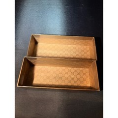 Gucci Bronze Metallic Storage Box GG Monogram Interior Logo Embossed Small Case