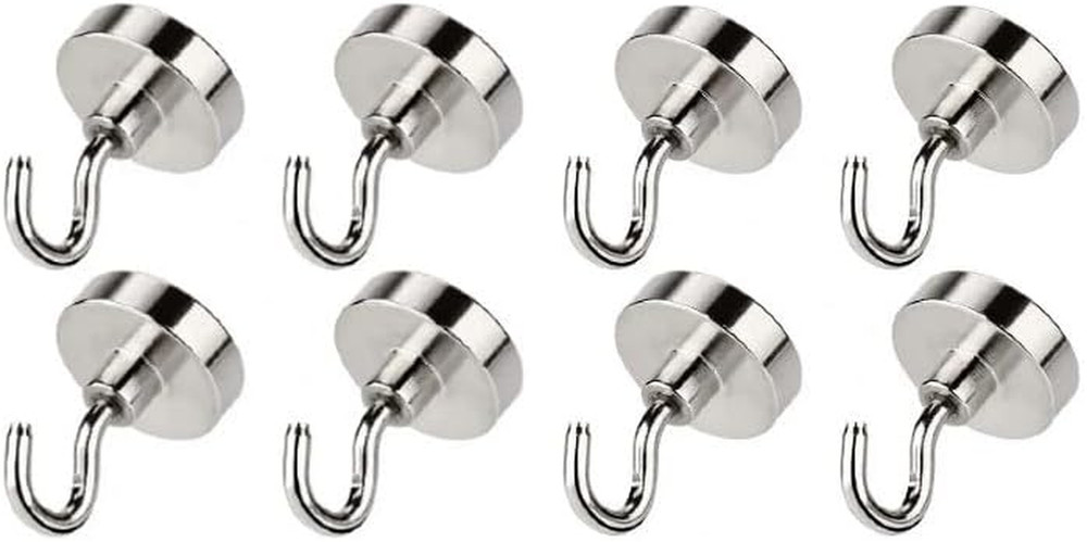 Magnetic Hooks 8 Lbs Heavy Duty Earth Magnets with Hooks for Cruise Cabin 8Pcs