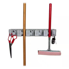 Wall Rack Tool Organizer 16.5 in Broom Mop Holder Garage Storage 5 Slot