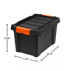5 Gal. Heavy-Duty Stackable Storage Tote (Set of 4)