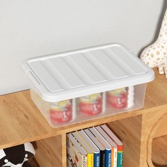 2 PCS 14 Quart Clear Plastic Stackable Storage Box Latching Bin White Lid