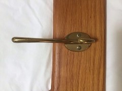 Handmade Solid Wood Coat Rack Inlaid Marquetry Hummingbird 2-Hooks