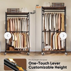 HOKEEPER 450LBS Heavy Duty Rolling Garment Rack