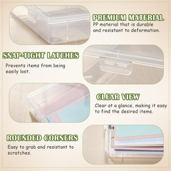 Jetec 6 Pieces Mini Plastic Clear Beads Storage Containers Box for Collecting…