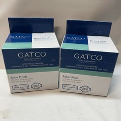 2 Pack Gatco 4055A Elevate Double Robe Hook, Chrome Fine Bathware