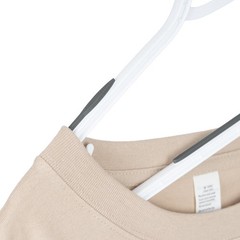 (2 pack) Non-Slip Clothes Hangers, 10 Pack, White, Durable Plastic, TPE Strips