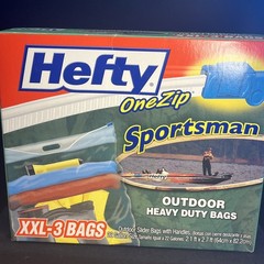 Hefty One Zip Sportsman XXL 3 Bags 22 Gallon Zipper Outdoor Heavy Duty Bags NEW