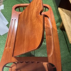 Winsome Cherry Finish Bed Desk MCM Center Tilts Fully Assemble w/Magazine Holder
