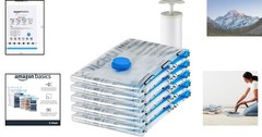 Efficient Medium Vacuum Compression Storage Bags – 5-Pack with Hand Pump