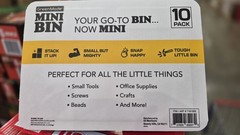 10 Pack Greenmade Mini Bins with Lids Stackable Storage Bins for Organizing