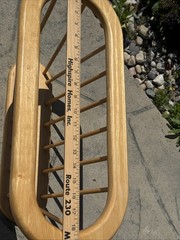 Vintage Dansk Danish MCM Wood Spindle Magazine Rack Record Holder 21-1/2 X 12×9”