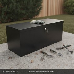 Pre-Assembled Black Storage Box – Elegant Solution for Outdoor Gear Storage