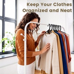 UEAKPIC Black Plastic Hangers 36 Pack, Heavy Duty Clothes Hangers with Center…