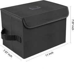 7-Inch Vinyl Storage Box, Set of 2 Stackable Case with Lid | Durable Nylon, Hold