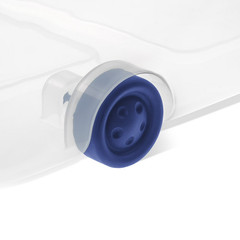 2 Pack Sterilite 66 Qt Latching Underbed Wheeled Storage Bin Clear Blue