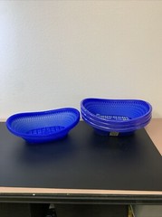 16pcs Plastic Basket Food Living Room Snack Storage Bowl Blue