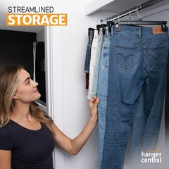 Recycled Black Heavy Duty Plastic Pants & Skirt Bottom Hangers W
