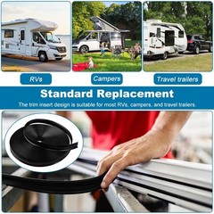 1″ x 100Ft RV Trim Molding Insert Rubber Vinyl Flexible Trim Insert for Camper