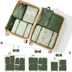 Packing Cubes for Travel- 8 Set Luggage Organizer Bags for Family, Mesh Breathab