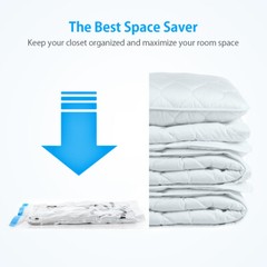 10 x Jumbo Vacuum Storage Bags Travel Space Saver Garment Seal Clothes Hand Pump
