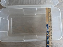 Rubbermaid Clear Plastic Snap Case Hinged Storage Container 2281