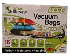 Smart Storage 16 PCS-Small to Jumbo Space Saver Vacuum Seal Storage Bags – NEW