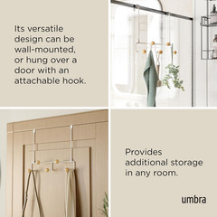 Estique over the Door Coat Rack & Multi-Use Organizer, for Coats, Bags, Hats & M