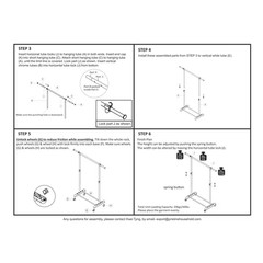 Heavy Clothes Hanger Adjustable Height Rolling Garment Rack Metal Chrome White