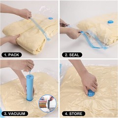 12 x Jumbo Vacuum Storage Bags Travel Space Saver Seal Clothes Organizer Bag