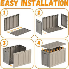 50 Gallon Lockable Resin Package Delivery Box Outdoor Porch Parcel Drop Storage