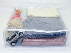 5-Pack Large 20″ x 23″ x 6″ Vinyl Plastic Zippered Storage Bags Clear 11.9 Gal