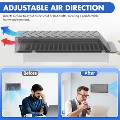 Grey Heavy Duty Snap-Lock Heater & Air Vent Deflector – One Piece – 2 Pack