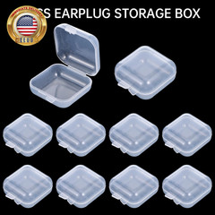 Ear Plug Cases, 10 Pcs Small Plastic Box, 1.8 Mm Thicken Transparent Storage Box