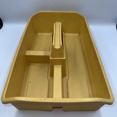 VTG Rubbermaid Yellow Divided Caddy Retro Kitchen Gardening Tool Cleaning 3153